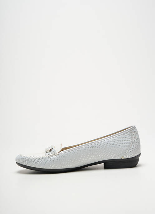 Mocassins argent BOISSY femme