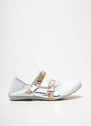 Ballerines fermeture scratch talon plat jusqu'à 3cm argent ELUE PAR NOUS femme