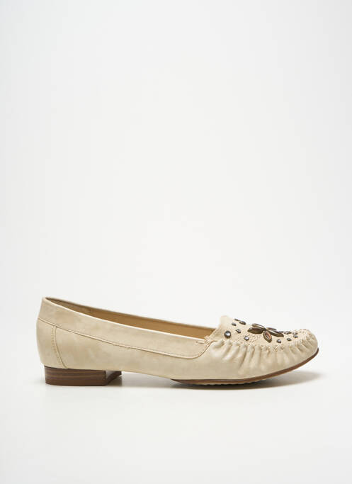 Ballerines bout rond talon plat jusqu'à 3cm beige ELUE PAR NOUS femme