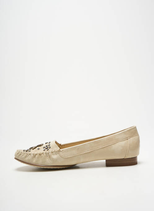 Ballerines bout rond talon plat jusqu'à 3cm beige ELUE PAR NOUS femme