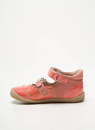 Ballerines semelle amovible bout rond orange NOËL fille