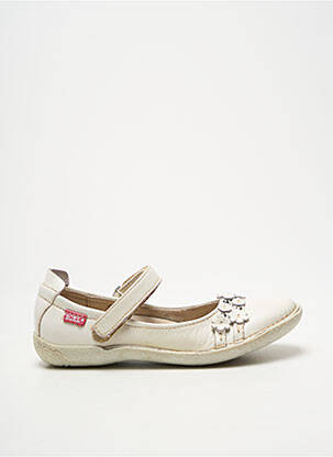 Ballerines semelle amovible bout rond beige NOËL fille