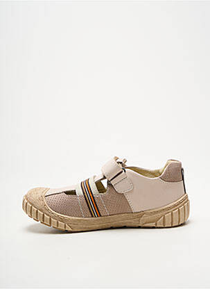 Baskets semelle amovible bout rond beige GARVALIN garcon