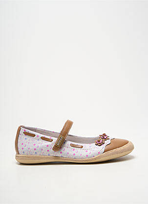 Ballerines semelle amovible bout rond rose GARVALIN fille