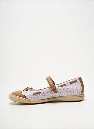 Ballerines semelle amovible bout rond rose GARVALIN fille