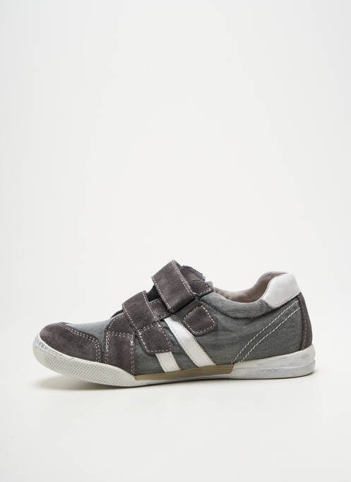 Baskets fermeture scratch bout rond gris NOËL garcon
