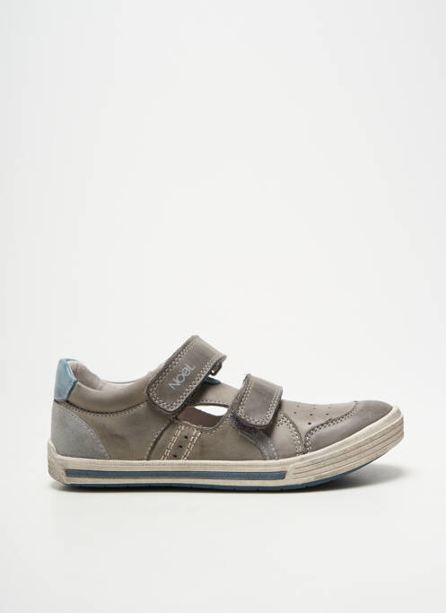 Sandales/nu pieds empiècements gris NOËL garcon