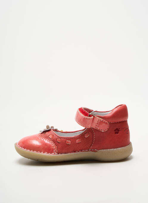 Ballerines semelle amovible bout rond orange NOËL fille