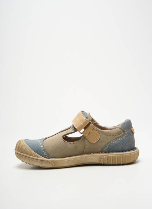 Baskets semelle amovible bout rond bleu NOËL garcon