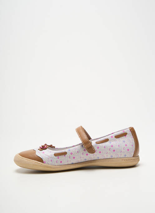 Ballerines semelle amovible bout rond rose GARVALIN fille