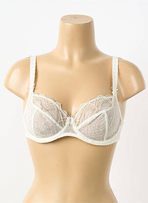 Soutien-gorge effet matière satinée haut soutien-gorge emboitant beige EMPREINTE femme