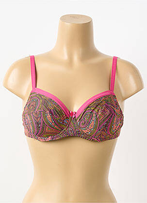 Soutien-gorge effet matière satinée haut soutien-gorge emboitant rose ANTIGEL femme