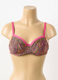 Soutien-gorge effet matière satinée haut soutien-gorge emboitant rose ANTIGEL femme