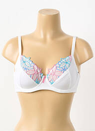 Soutien-gorge broderie haut soutien-gorge emboitant beige PIEGE femme