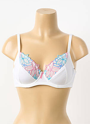 Soutien-gorge broderie haut soutien-gorge emboitant beige PIEGE femme