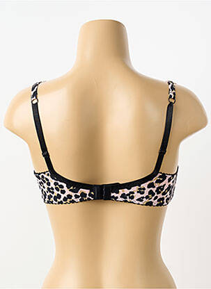 Soutien-gorge effet matière satinée haut soutien-gorge emboitant noir PIEGE femme
