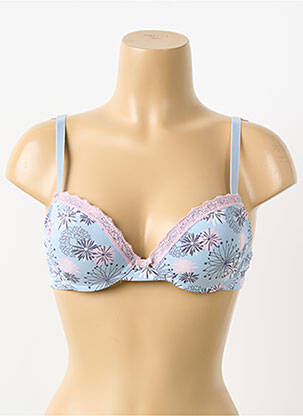 Soutien-gorge effet matière satinée haut soutien-gorge push-up bleu SASSA femme