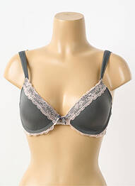 Soutien-gorge effet matière satinée haut soutien-gorge moulé gris KOLLE SERRE femme