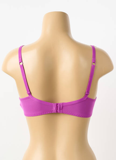 Soutien-gorge effet matière satinée haut soutien-gorge emboitant violet KOLLE SERRE femme
