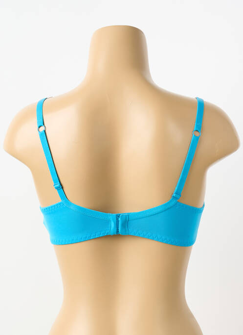 Soutien-gorge effet matière satinée haut soutien-gorge emboitant bleu KOLLE SERRE femme