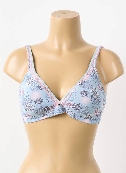 Soutien-gorge effet matière satinée haut soutien-gorge moulé bleu SASSA femme