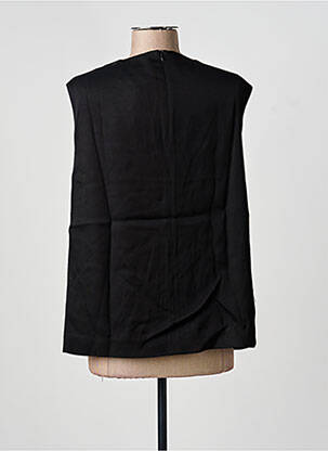 Top tissage crêpe manches courtes noir LOULOU STUDIO femme