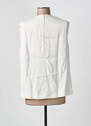 Top tissage crêpe manches courtes beige LOULOU STUDIO femme