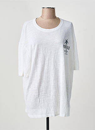 T-shirt coupe droite manches courtes blanc MONTAGUT femme