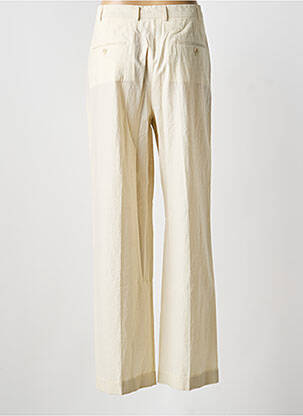 Pantalon large fermeture zippée sous rabat boutonné taille haute beige A.P.C. femme