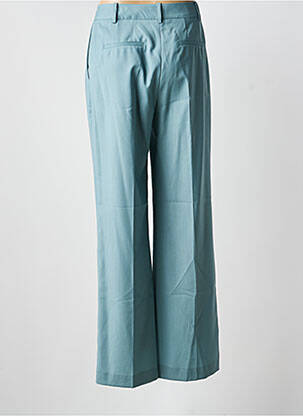 Pantalon large fermeture zippée sous rabat boutonné taille haute bleu LOULOU STUDIO femme