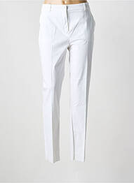 Pantalon slim tissage popeline taille normale blanc MAX MARA femme