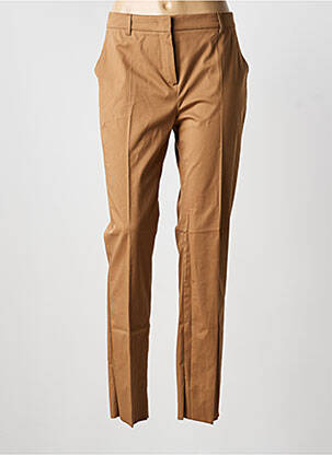 Pantalon slim tissage popeline taille normale marron MAX MARA femme