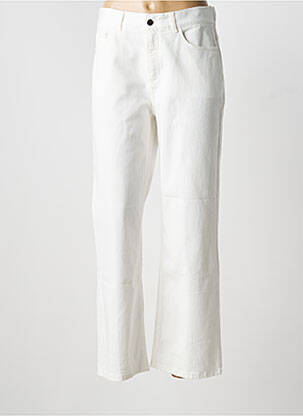 Jeans coupe droite taille normale taille normale blanc WHYCI MILANO femme