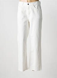 Jeans coupe droite taille normale taille normale blanc WHYCI MILANO femme