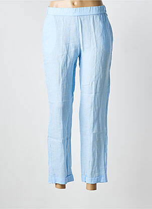 Pantalon 7/8 taille élastique taille normale bleu WHYCI MILANO femme