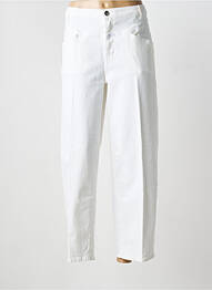 Jeans coupe droite taille haute taille haute blanc CLOSED femme