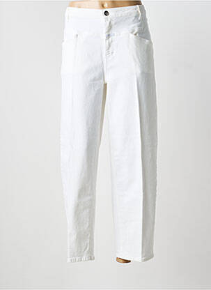 Jeans coupe droite taille haute taille haute blanc CLOSED femme