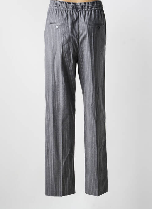 Pantalon droit taille à pinces taille haute gris ISABEL MARANT femme