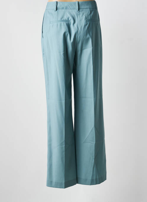 Pantalon large fermeture zippée sous rabat boutonné taille haute bleu LOULOU STUDIO femme