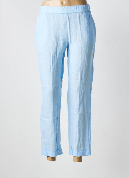 Pantalon 7/8 taille élastique taille normale bleu WHYCI MILANO femme