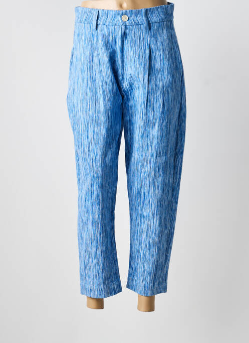 Pantalon 7/8 taille haute taille haute bleu MII femme