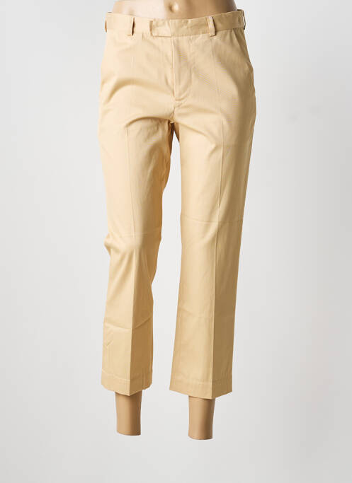 Pantalon 7/8 taille à pinces taille normale beige LIS LAREIDA femme