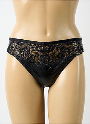 String effet matière satinée noir AUBADE femme