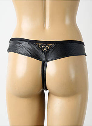 String effet matière satinée noir AUBADE femme