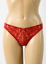 Tanga effet matière satinée rouge AUBADE femme