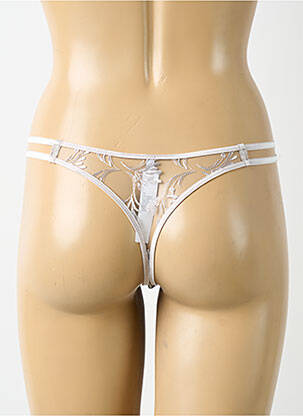 Tanga tissage satiné gris AUBADE femme
