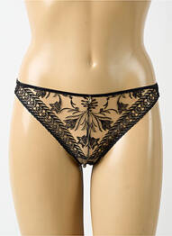 Tanga tissage satiné noir AUBADE femme