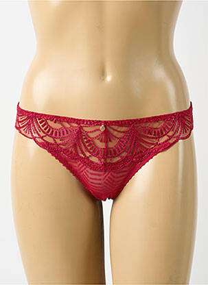 Tanga tissage satiné rose AUBADE femme