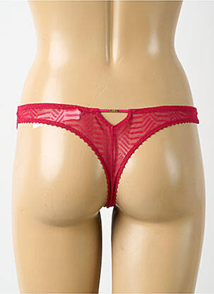 Tanga tissage satiné rose AUBADE femme