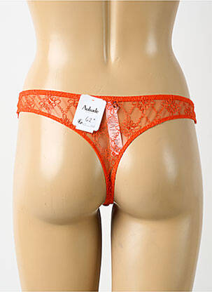 Tanga tissage satiné orange AUBADE femme